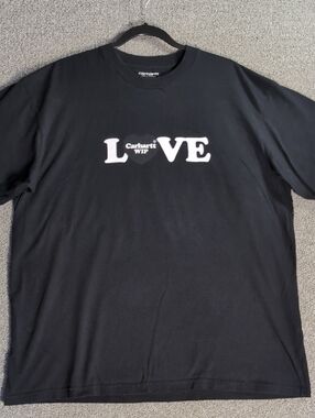 Carhartt WIP Love Short Sleeve Tee Size XL in Black